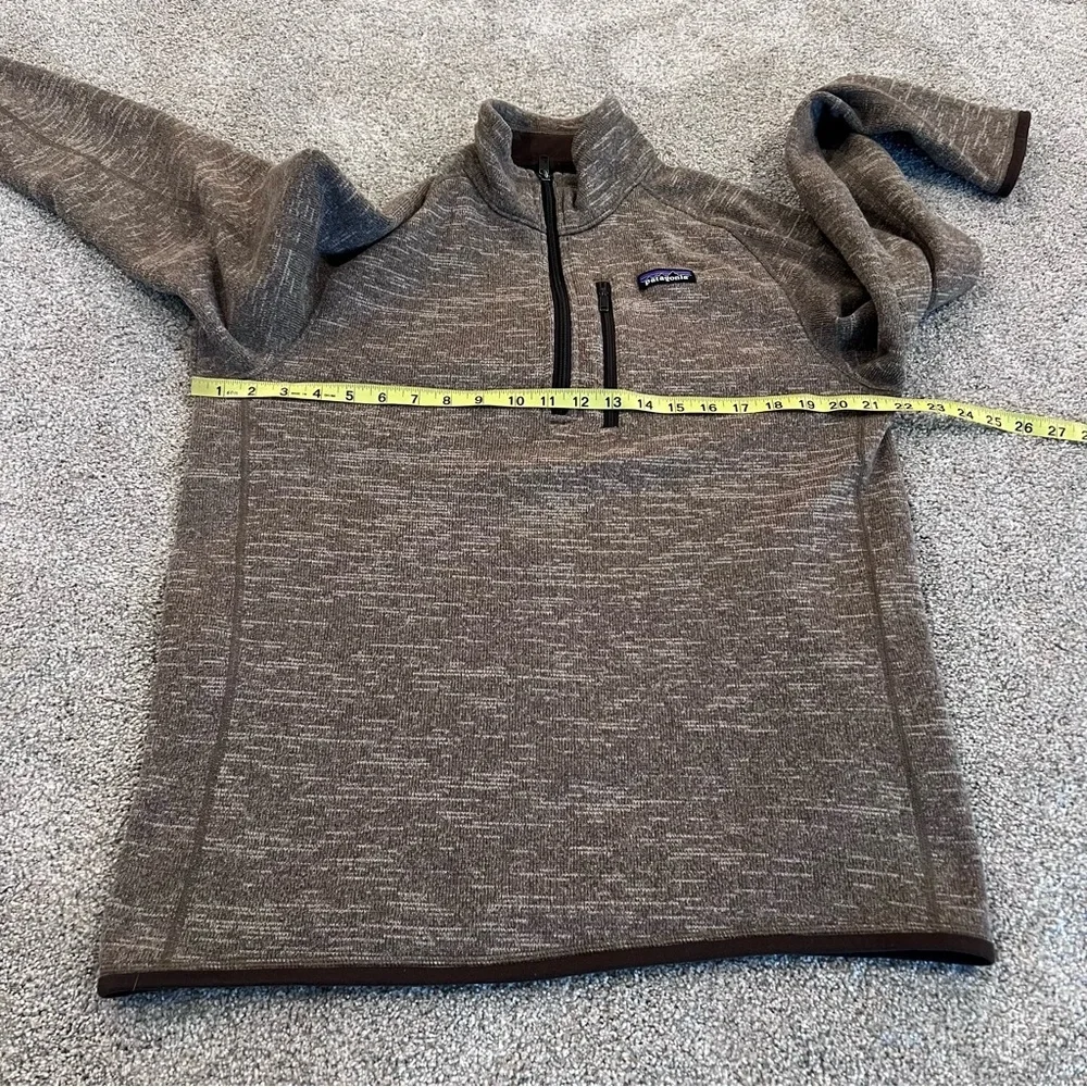 Patagonia Men’s Better Sweater 1/4 Zip Fleece Brown Polyester STY25522 Sz medium